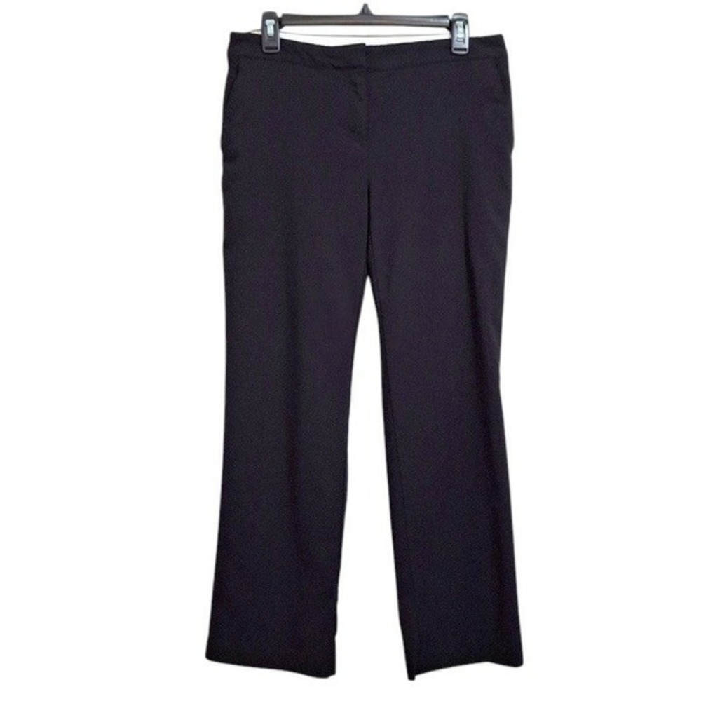 IZOD Golf Womens Dress Pants 8 Black Cropped Straight Leg Stretch Comfort Active